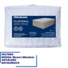 Pillow Top Solteiro Ortobom Percal 200 Fios 88x188x06 c/ Zíper - Camada Extra de Conforto e durabilidade para seu colchão