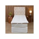 Pillow Top Solteiro Protetor Colchão Box Acolchoado Colchonete Toque Macio 200 Fios