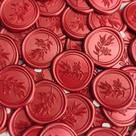 Pilloze, 50 peças de adesivos de cera vermelha, autoadesivos de 3 cm