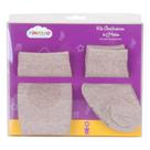 Pimpolho Kit Joelheira e Meia Infantil 6-12 meses bege