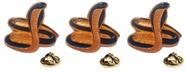 Pin Botton Broche Cobra Naja - 2 Cm - 3 Un.