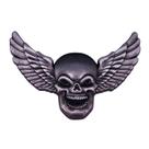 Pin Broche Botton Caveira Skull Crânio Asas Moto Rock Metal