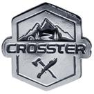 Pin Crosster Prata Em Metal Esmaltado Com Fecho Em Silicone