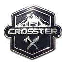 Pin Crosster Preto Em Metal Esmaltado Com Fecho Em Silicone