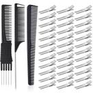 Pin Curl Clips IKOCO Hairdressing Double Pin, 50 unidades com pente Pin Curl Clips IKOCO Hairdressing Double Pin, 50 unidades com pente