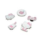 Pin infantil feminino crocs.clog hello kitty elevated 5pct 10010555