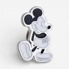 Pin Preto E Branco Mickey Prata Resinado