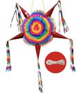 Piñata TexMex Fun Stuff Mexican Star com cones vermelhos de 32 polegadas Piñata TexMex Fun Stuff Mexican Star com cones vermelhos de 32 polegadas