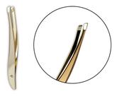 Pinça Chanfrada Dourada de Sobrancelhas TW1077G Klass Vough
