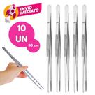 Pinça Culinária 30cm Com Serrilha Inox Precisão Profissional Multiuso Gastronomia Bar Restaurante