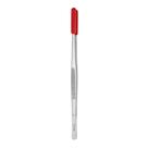Pinça de churrasco triangular de 35 cm em aço inoxidável com pontas de silicone