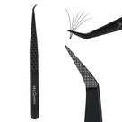 Pinça de extensão de cílios Ms.Queen Fiber Tip Lashing Black Pinça de extensão de cílios Ms.Queen Fiber Tip Lashing Black
