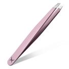 Pinça de precisão aaasportx com ponta inclinada em aço inoxidável, cor quartzo rosa Pinça de precisão aaasportx com ponta inclinada em aço inoxidável, cor quartzo rosa