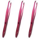 Pinça De Sobrancelha Profissional Nzx Rosa Atacado 3 Uni