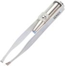 Pinça iluminada Sensica Lumi Slant Tip para sobrancelhas femininas