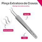 Pinça Ponta Curvada para Extrair Cravos Aço Inox 5 Dilcintia