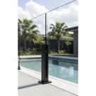 Pinça Torre Inox Preta 30cm P/ Vidro 10mm Segurança
