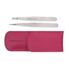 Pinça Tweezerman Petite Tweeze Rosa com Estojo - 4048-PKR
