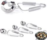 Pinças de caracol de aço inoxidável de 4 peças, mini pinças de cozinha Pinças de caracol de aço inoxidável de 4 peças, mini pinças de cozinha