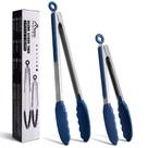 Pinças de cozinha HOTEC Premium em aço inoxidável com pontas de silicone