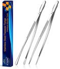 Pinças de cozinha JETKONG Pinças finas de 30 cm de aço inoxidável