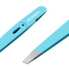 Pinças de sobrancelhas MR.GREEN Colorful Beauty Fine Hairs Puller Ferramentas de maquiagem Remoção de clipes de sobrancelhas inclinados de aço inoxidável (azul)
