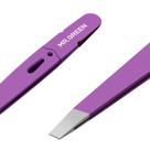 Pinças de sobrancelhas MR.GREEN Colorful Beauty Fine Hairs Puller Ferramentas de maquiagem Remoção de clipes de sobrancelhas inclinados de aço inoxidável (roxo)