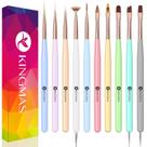 Pincéis de arte para unhas KINGMAS, 10 peças, pintura em esmalte em gel Pincéis de arte para unhas KINGMAS, 10 peças, pintura em esmalte em gel