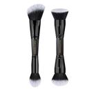 Pincéis de maquiagem LORYP Black 2 peças Duo End Foundation Powder