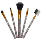 Pinceis De Maquiagem Rosa e Verde 5pçs Colorido Olhos Face Lábios Luxo