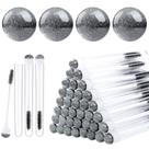 Pincéis de rímel descartáveis Dming Lash Wand, pacote com 50 pincéis com tubo