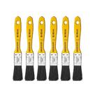 Pincel Atlas, Trincha Média, Cerdas Pretas, 3/4" - 6 Unidades