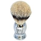 Pincel de barbear Parker 100% SILVERTIP Badger Chrome Handle