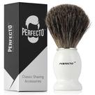 Pincel de barbear Perfecto 100% Pure Badger White Handle