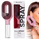 Pincel de desembaraçamento Curl Refresh HNMTWQ com spray de névoa fina rosa