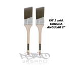 Pincel de Pintura Trincha Angular Profissional Condor kit com 2 unid. para Recorte com Precisão
