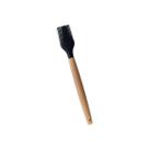 Pincel de silicone com cabo de madeira preto