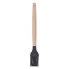 Pincel de Silicone Preto Cabo Bambu Confeitaria Cheff