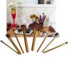 Pincel Kit 8 Peças Maquiagem Corretivo Sombra Base Make Up Profissional