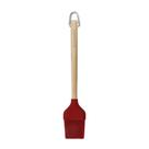 Pincel kitchenaid com cerdas em silicone vermelho e cabo de bambu 22cm kqr733ohere