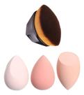 Pincel mágico para aplicação de base, blush, corretivo e pó + 3 Esponja para Maquiagem