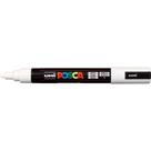 Pincel Marcador Artesanato Posca PC-5M 2,5MM a 6,8MM Branco Caixa com 6
