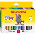 Pincel Marcador Compactor Color C/12 Cores