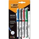 Pincel marcador permanente, 0.6mm, Ultra fine, 4 Cores Bic