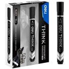 Pincel Marcador Permanente Ponta Bullet Redonda 1,5MM Preto Caixa com 12 Unidades