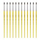 Pincel Para Artesanato Pelo de Pônei N. 10 - 12 Unidades