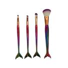 Pincel para Maquiagem Cauda de Peixe - kit com 4 pincéis