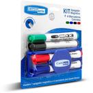 Pincel Quadro Branco 4 MARCADORES+1 Apagador MAGN KIT Pincel Quadro Branco 4 MARCADORES+1 Apagador MAGN KIT