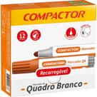 Pincel Quadro Branco QB Recarregável Laranja Caixa com 12 Pincel Quadro Branco QB Recarregável Laranja Caixa com 12