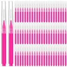 Pincel Spoolie Micro Eyebrow de 100 peças Lallisa Pink com boné Pincel Spoolie Micro Eyebrow de 100 peças Lallisa Pink com boné